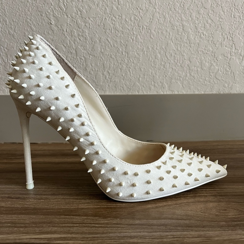 Steve Madden Spiked White Heel